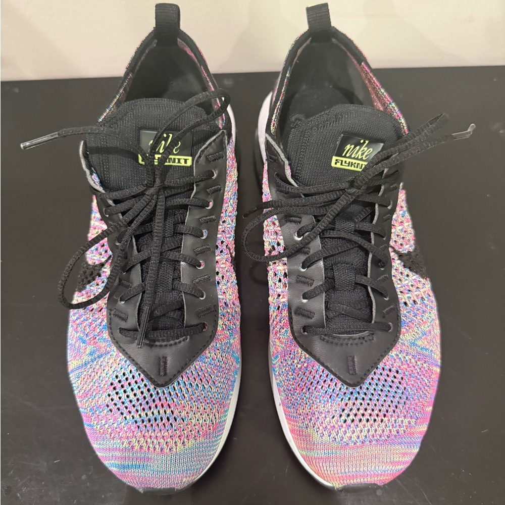 Nike Flyknit Pink and Blue Sneakers